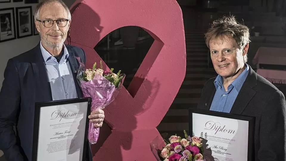 Picture of Åke Borg and Mårten Fernö from the award ceremony 